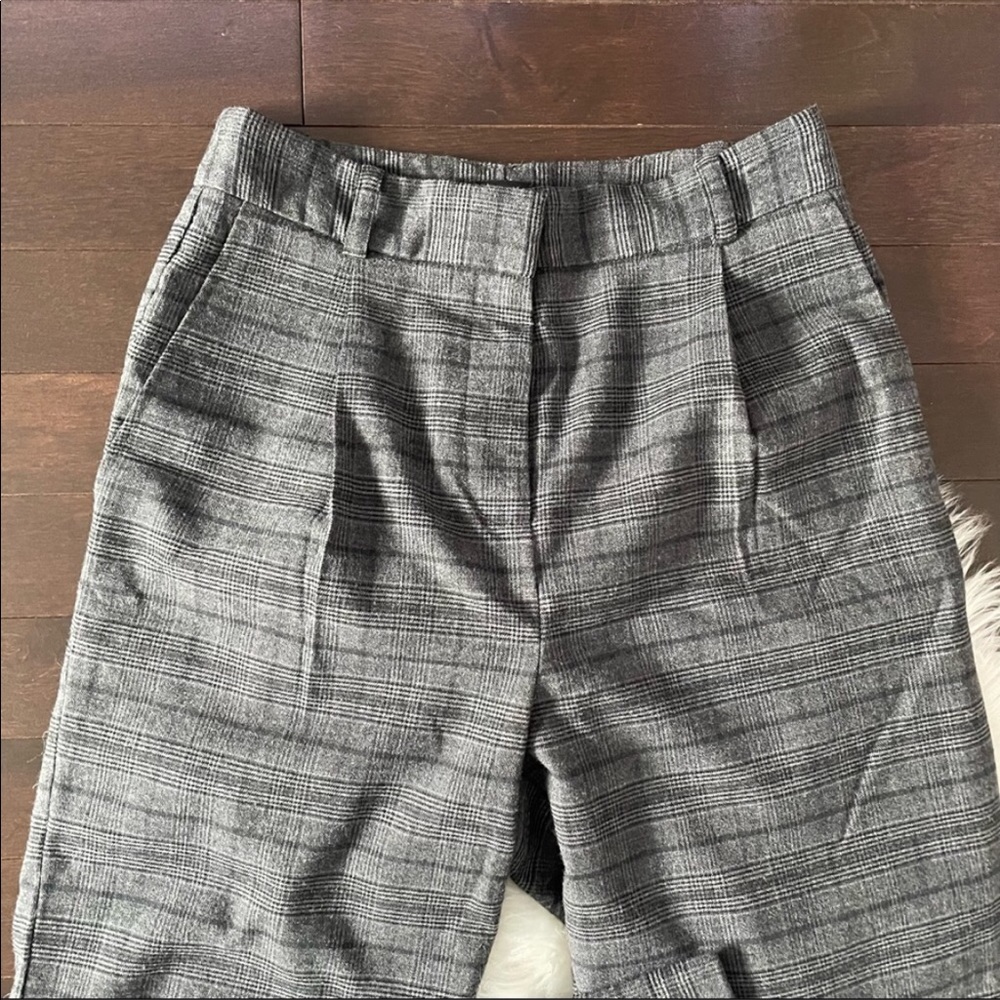 Frank and Oak High Waisted Plaid Pants